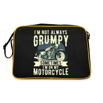 Je ne suis pas toujours , parfois je suis sur mon - Sac Retro - noir/or - Dos