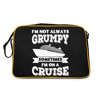 Je ne suis pas toujours , parfois je suis en croisière - Sac Retro - noir/or - Dos