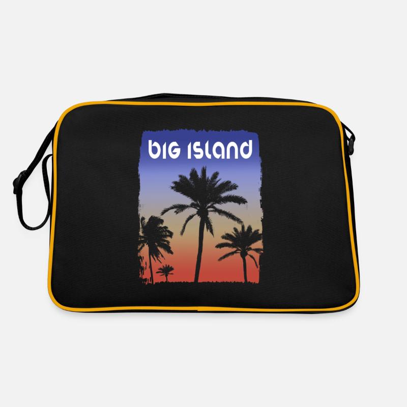 Big Island Hawaii Sunset Vacation Souvenir Palm Retro Bag