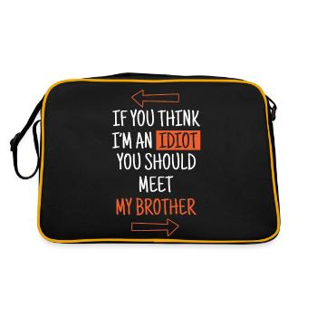 If you think I'm an idiot, you should - Retro Bag - black/gold - Back