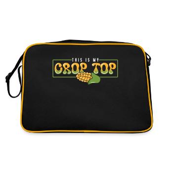 This Is My Crop Top Corn Farmer Crop Duster - Retro Bag - black/gold - Back