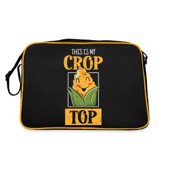 This Is My Crop Top Corn Farmer Crop Duster - Retro Bag - black/gold - Back