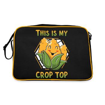 This Is My Crop Top Corn Farmer Crop Duster - Retro Bag - black/gold - Back