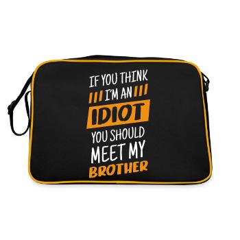 If you think I'm an idiot, you should - Retro Bag - black/gold - Back