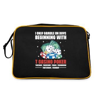 Je ne joue que les jours avec T Casino Poker Gambling - Sac Retro - noir/or - Dos