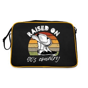Élevé sur 90 ' s Country Restro Western Cowboy Line - Sac Retro - noir/or - Dos