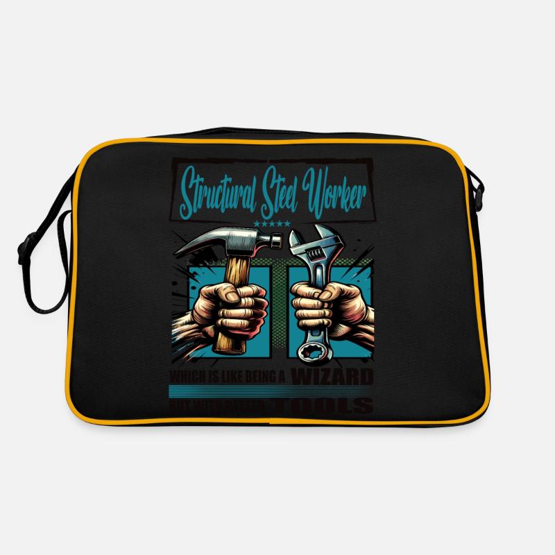 Structural steel worker Occupation Saying Worker Retro Bag