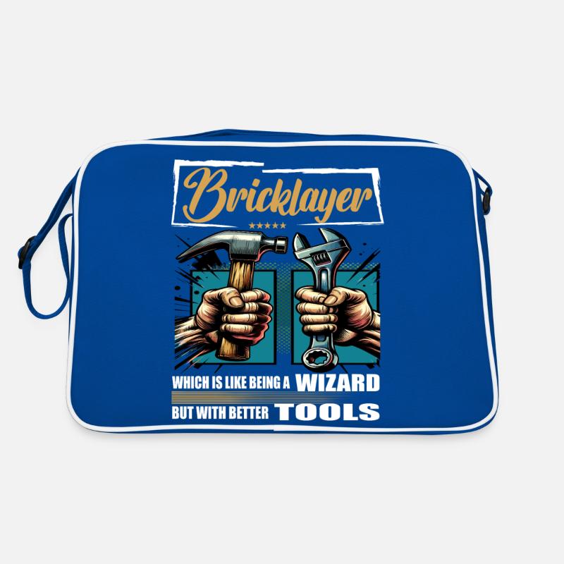 Bricklayer Beruf Spruch Arbeiter Retro Tasche