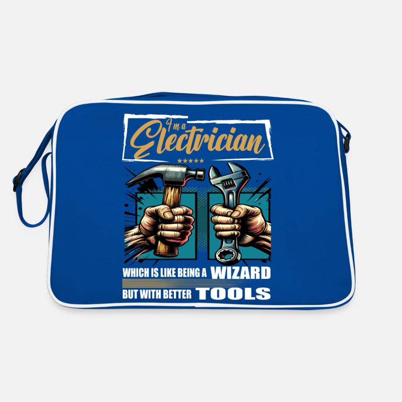Electrician Profession Saying Worker Retro Bag