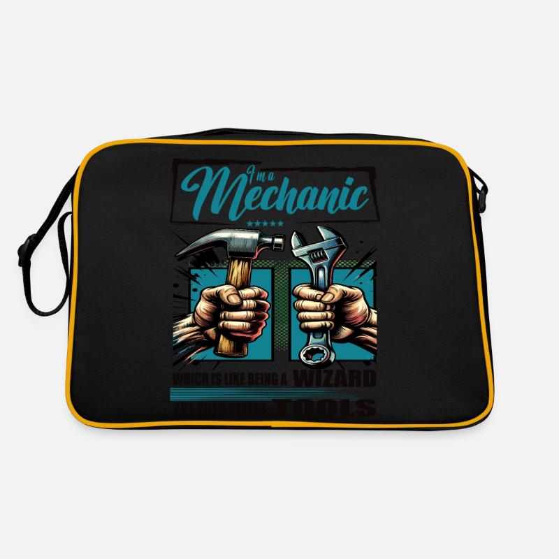 Mechanic Profession Saying Worker Retro Bag