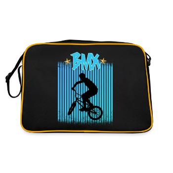 BMX / Bmx Bike / Bike / Gift / Cyclist - Retro Bag - black/gold - Back