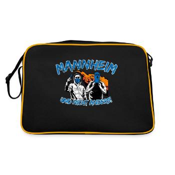 Mannheim und nicht anders UPDATE - Retro Tasche - Schwarz/Gold - Hinten