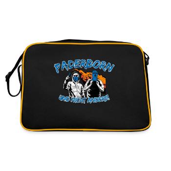 Paderborn und nicht anders UPDATE - Retro Tasche - Schwarz/Gold - Hinten