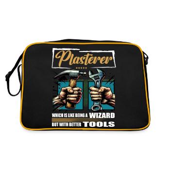 Plâtrier Profession Dire Ouvrier - Sac Retro - noir/or - Dos