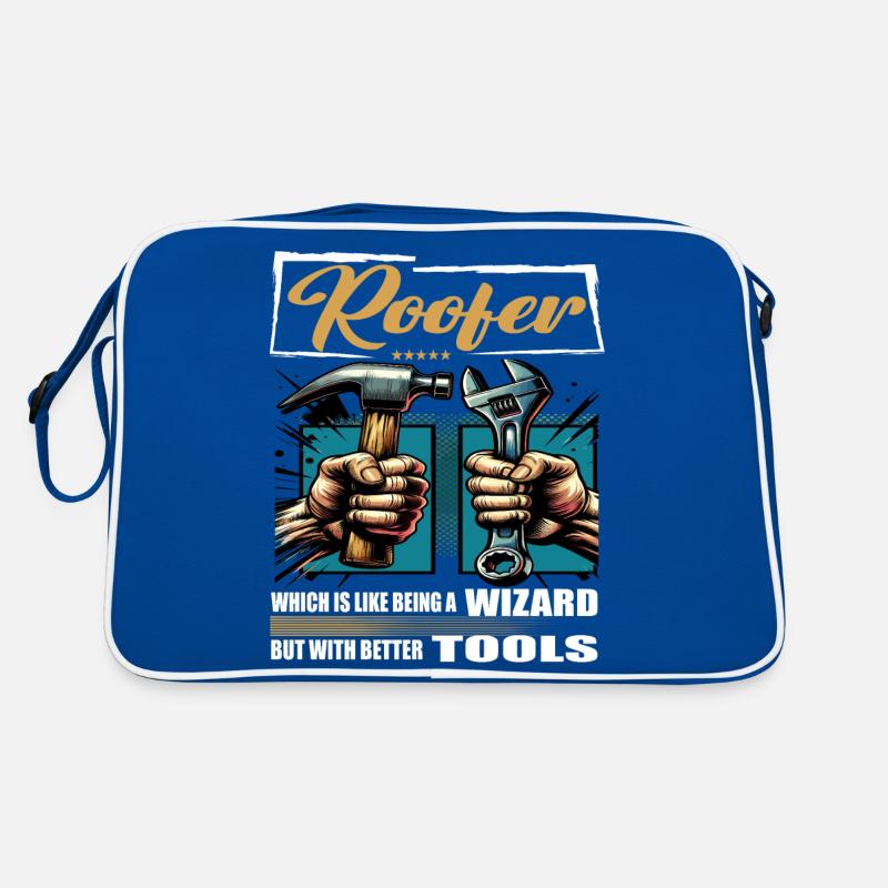 Roofer Beruf Spruch Arbeiter Retro Tasche