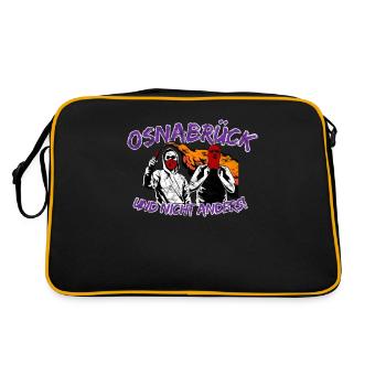 Osnabrück und nicht anders UPDATE - Retro Tasche - Schwarz/Gold - Hinten