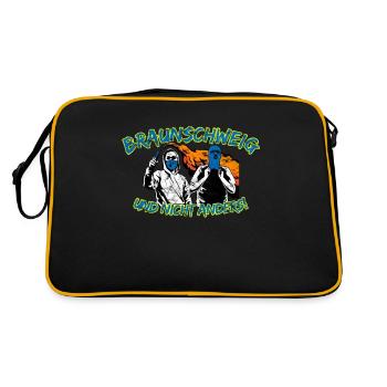 Braunschweig und nicht anders UPDATE - Retro Tasche - Schwarz/Gold - Hinten