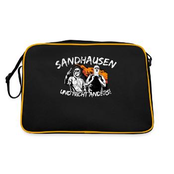 Sandhausen und nicht anders UPDATE - Retro Tasche - Schwarz/Gold - Hinten