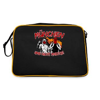 München und nicht anders UPDATE - Retro Tasche - Schwarz/Gold - Hinten