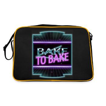 pirate chef pastry chef design sayings cook - Retro Bag - black/gold - Back