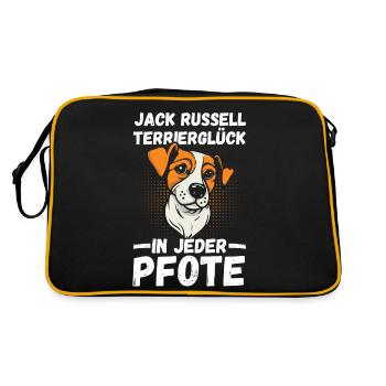 Hund Jacke Russell - Retro Tasche - Schwarz/Gold - Hinten