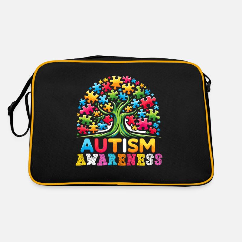Pièce de puzzle de sensibilisation à l’autisme Sac Retro