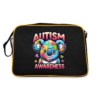 Pièce de puzzle de la sensibilisation à l’autisme - Sac Retro - noir/or - Dos