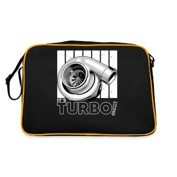 sein Turbo Time - Vintage Boost Design - Retro Tasche - Schwarz/Gold - Hinten