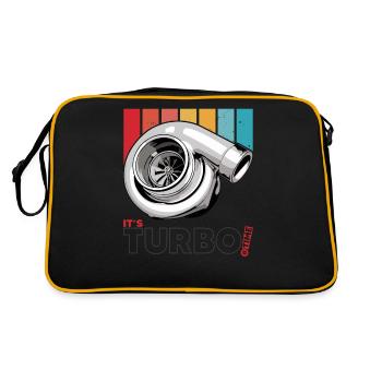 seine Turbo-Zeit - Retro Tasche - Schwarz/Gold - Hinten