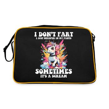 Je ne pète pas, je murmure dans mon pantalon - - Sac Retro - noir/or - Dos