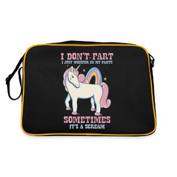 Je ne pète pas, je murmure dans mon pantalon - - Sac Retro - noir/or - Dos