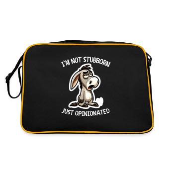 Not stubborn, just funny things that are stable in their opinions - Retro Bag - black/gold - Back