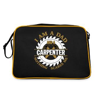 Carpentry Dad - Crafting Confidence Daily - Retro Tasche - Schwarz/Gold - Hinten