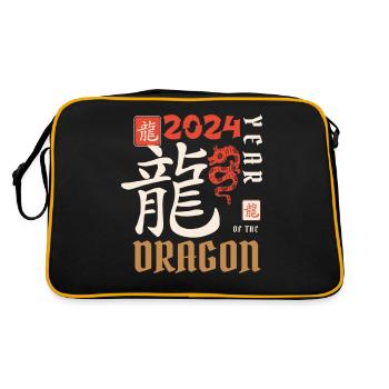Chinese New Year Year Of The Dragon 2024 - Retro Bag - black/gold - Back