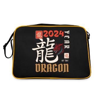 Chinese New Year Year Of The Dragon 2024 - Retro Bag - black/gold - Back