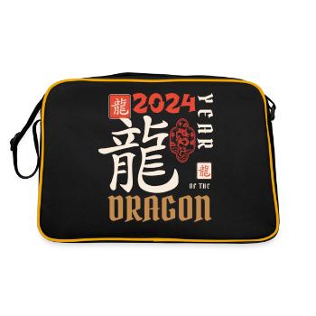 Chinese New Year Year Of The Dragon 2024 - Retro Bag - black/gold - Back