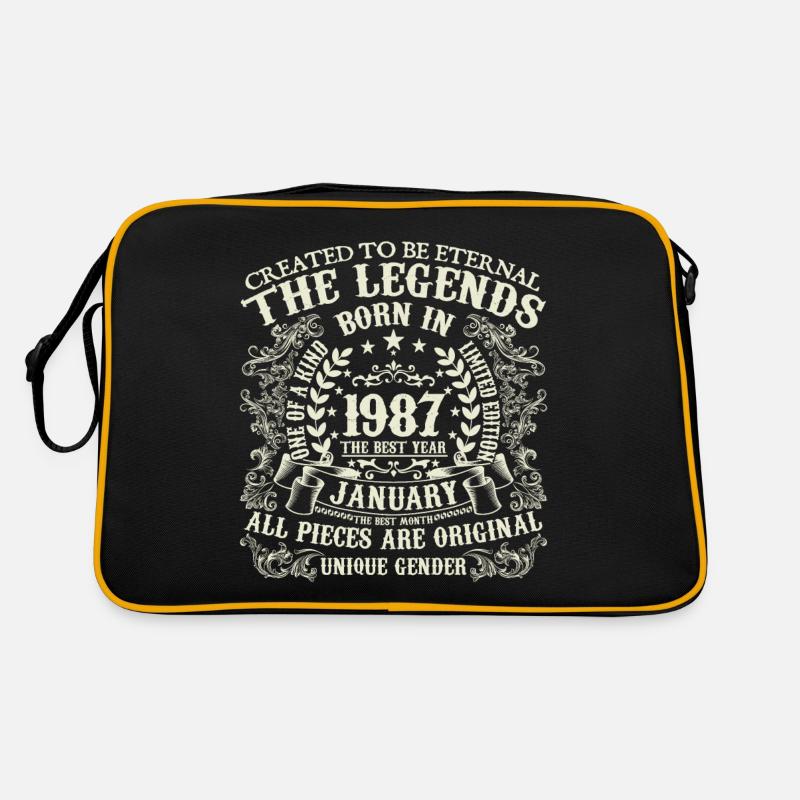 Janvier 1987 anniversaire 1987 Janvier année Sac Retro
