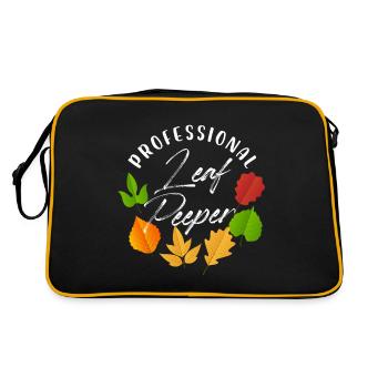 Professional Leaf Peeper Fall Peeping Leaves - Retro Bag - black/gold - Back