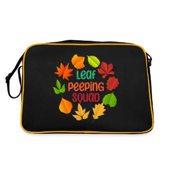 Leaf Peeping Squad Autumn Leaf Peeper - Retro Bag - black/gold - Back