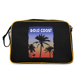 Gold Coast Australia Sunset Vacation Souvenir - Retro Bag - black/gold - Back