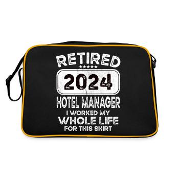 Retired Hotel manager 2024 - Retro Bag - black/gold - Back