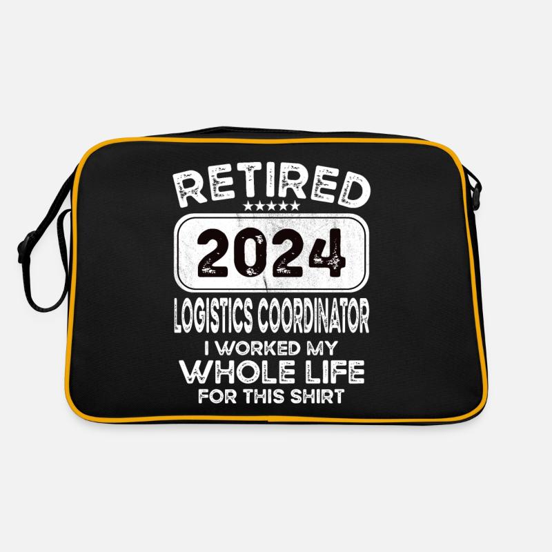 Retired Logistics coordinator 2024 - Retro Bag - black/gold