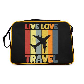 Vivre l’amour Voyage - Sac Retro - noir/or - Dos