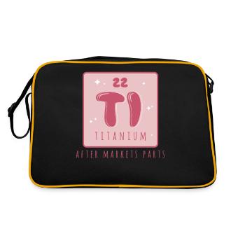 Hip Prosthesis Titanium Ti Used Parts Science - Retro Bag - black/gold - Back