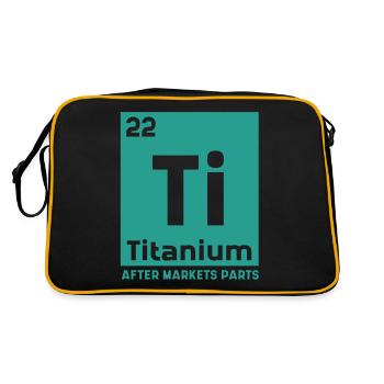 Hip Prosthesis Titanium Ti Used Parts Science - Retro Bag - black/gold - Back
