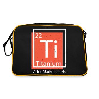 Hip Prosthesis Titanium Ti Used Parts Science - Retro Bag - black/gold - Back