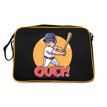 PLAYER HIT BY THE BALL - Retro Bag - black/gold - Back