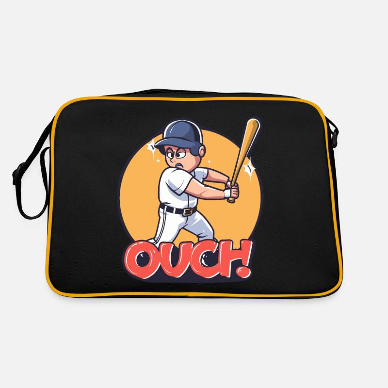 SPIELER, DER VOM BALL GETROFFEN WIRD Retro Tasche