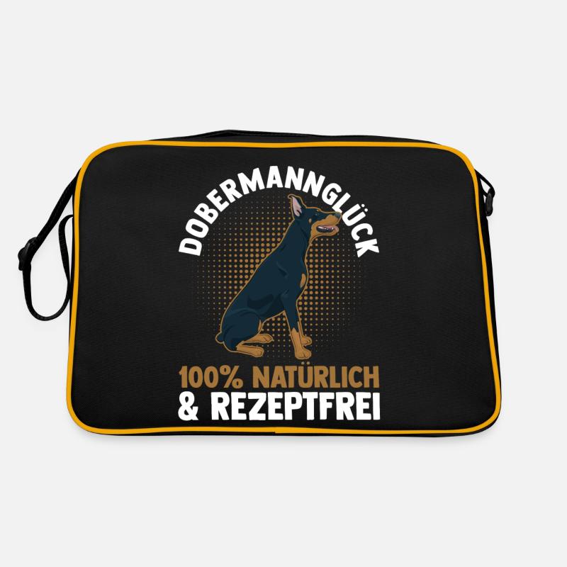 Hund Dobermann Retro Tasche