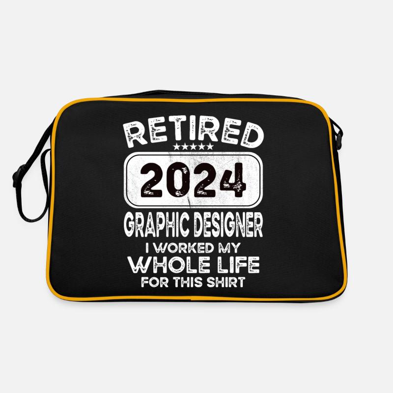 Graphiste retraité 2024 Sac Retro